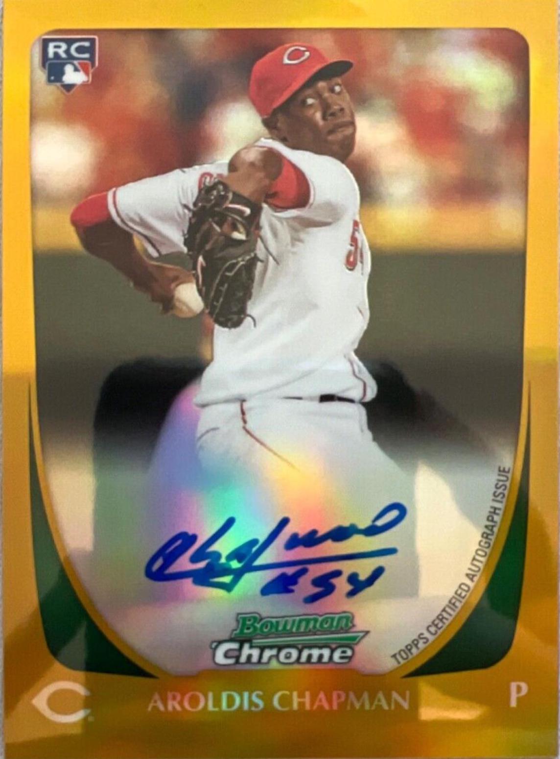 Aroldis Chapman [Autograph Gold Refractor] #197