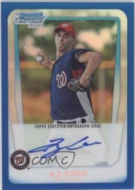 A. J. Cole [Blue Refractor Autograph] #BCP160