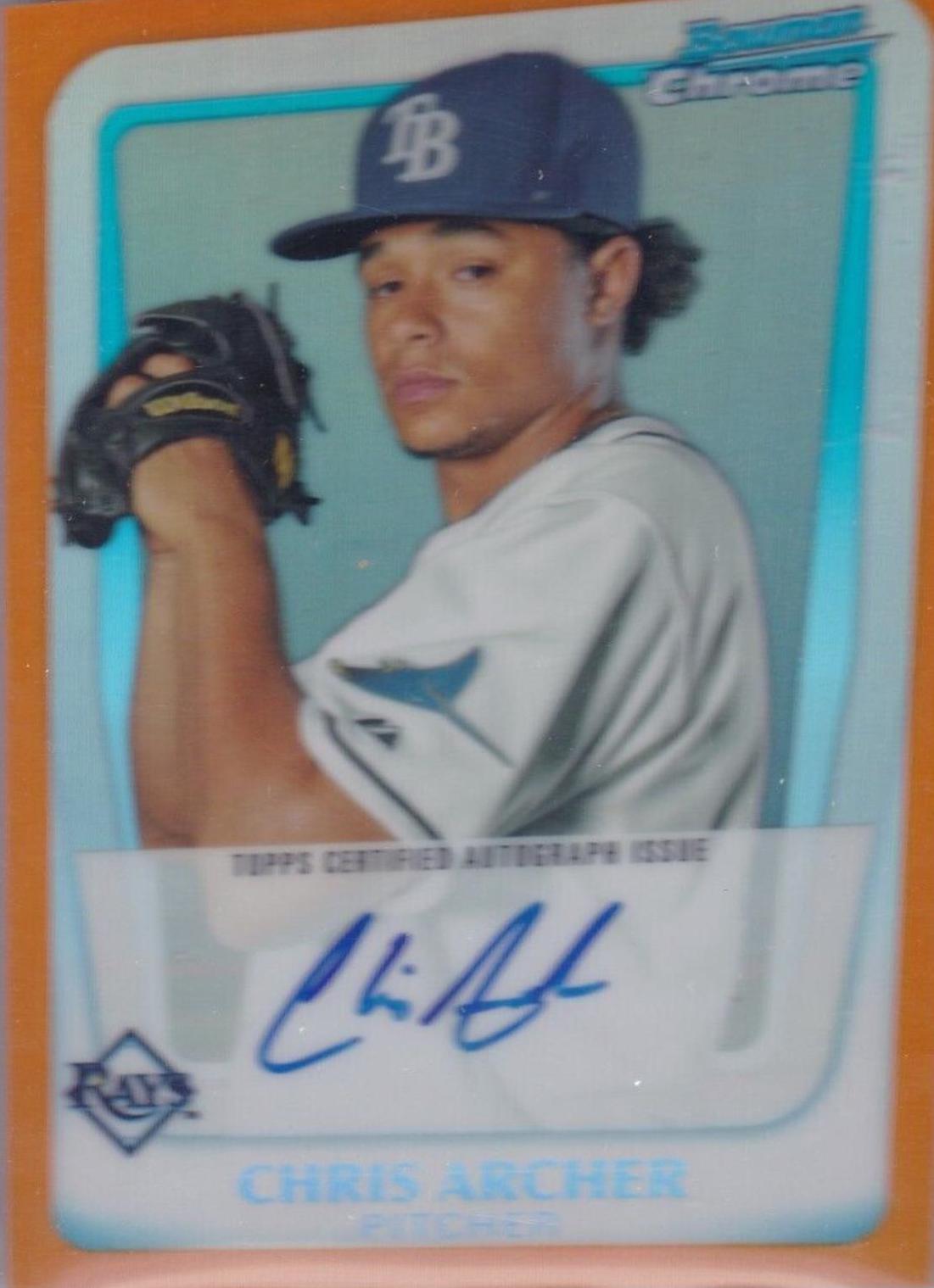 Chris Archer [Orange Refractor Autograph] #BCP134