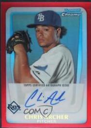 Chris Archer [Red Refractor Autograph] #BCP134
