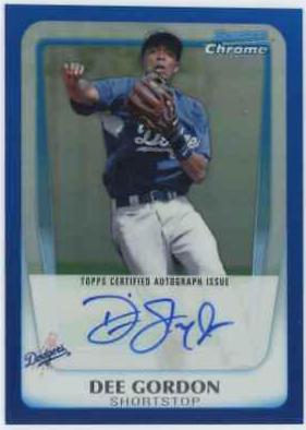 Dee Gordon [Blue Refractor Autograph] #BCP80