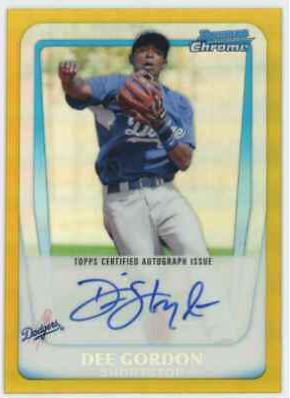 Dee Gordon [Gold Refractor Autograph] #BCP80