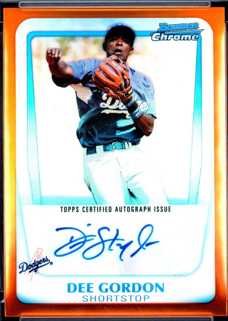 Dee Gordon [Orange Refractor Autograph] #BCP80