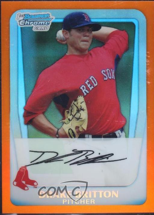 Drake Britton [Orange Refractor Autograph] #BCP94
