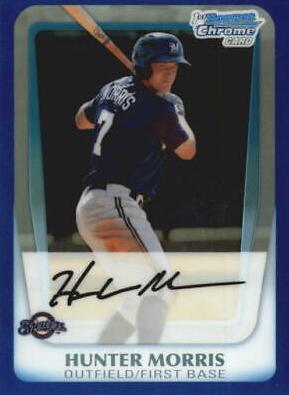 Hunter Morris [Blue Refractor] #BCP130