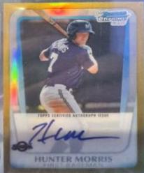 Hunter Morris [Gold Refractor Autograph] #BCP130