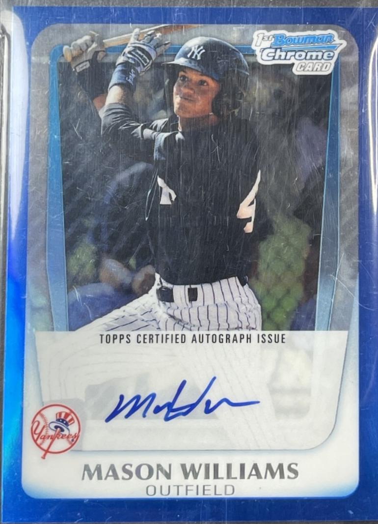 Mason Williams [Blue Refractor Autograph] #BCP85