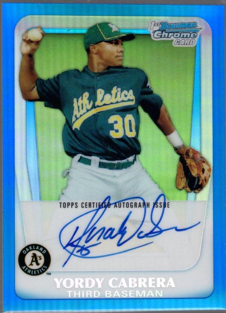 Yordy Cabrera [Blue Refractor Autograph] #BCP97