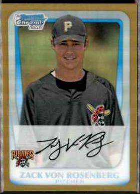 Zack Von Rosenberg [Gold Refractor Autograph] #BCP193