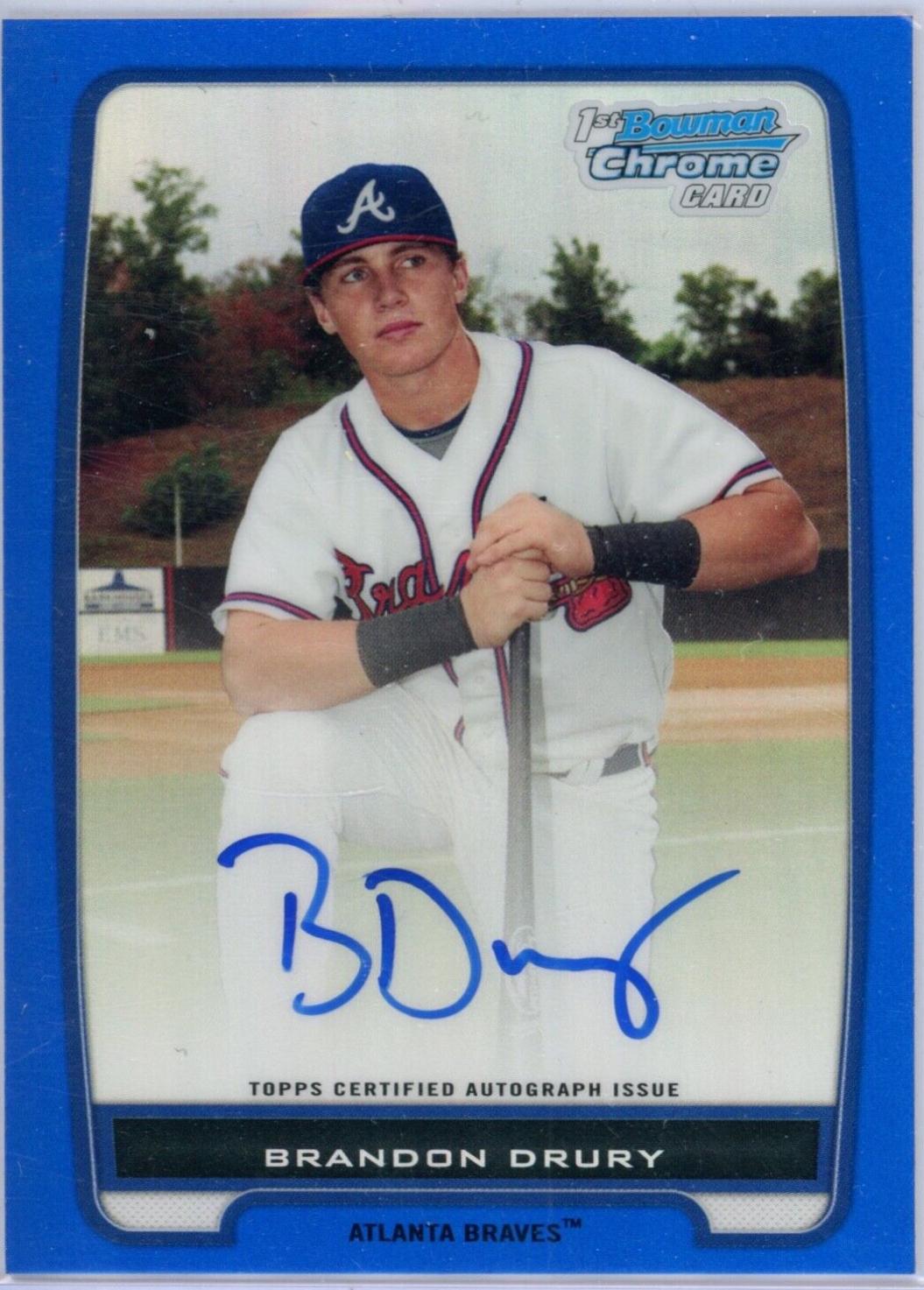 Brandon Drury [Blue Refractor Autograph] #BCP18