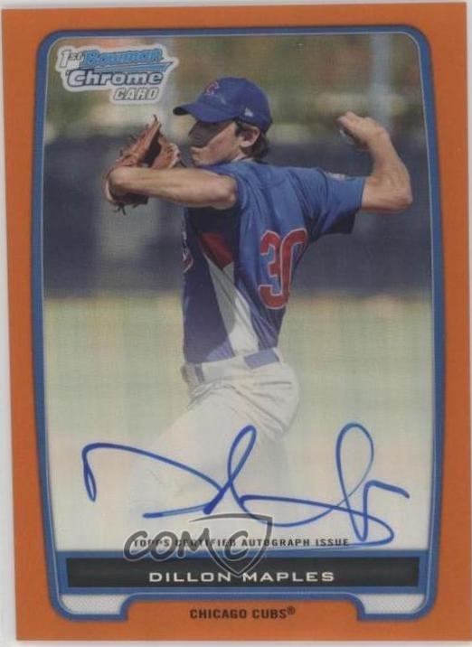 Dillon Maples [Orange Refractor Autograph] #BCP75
