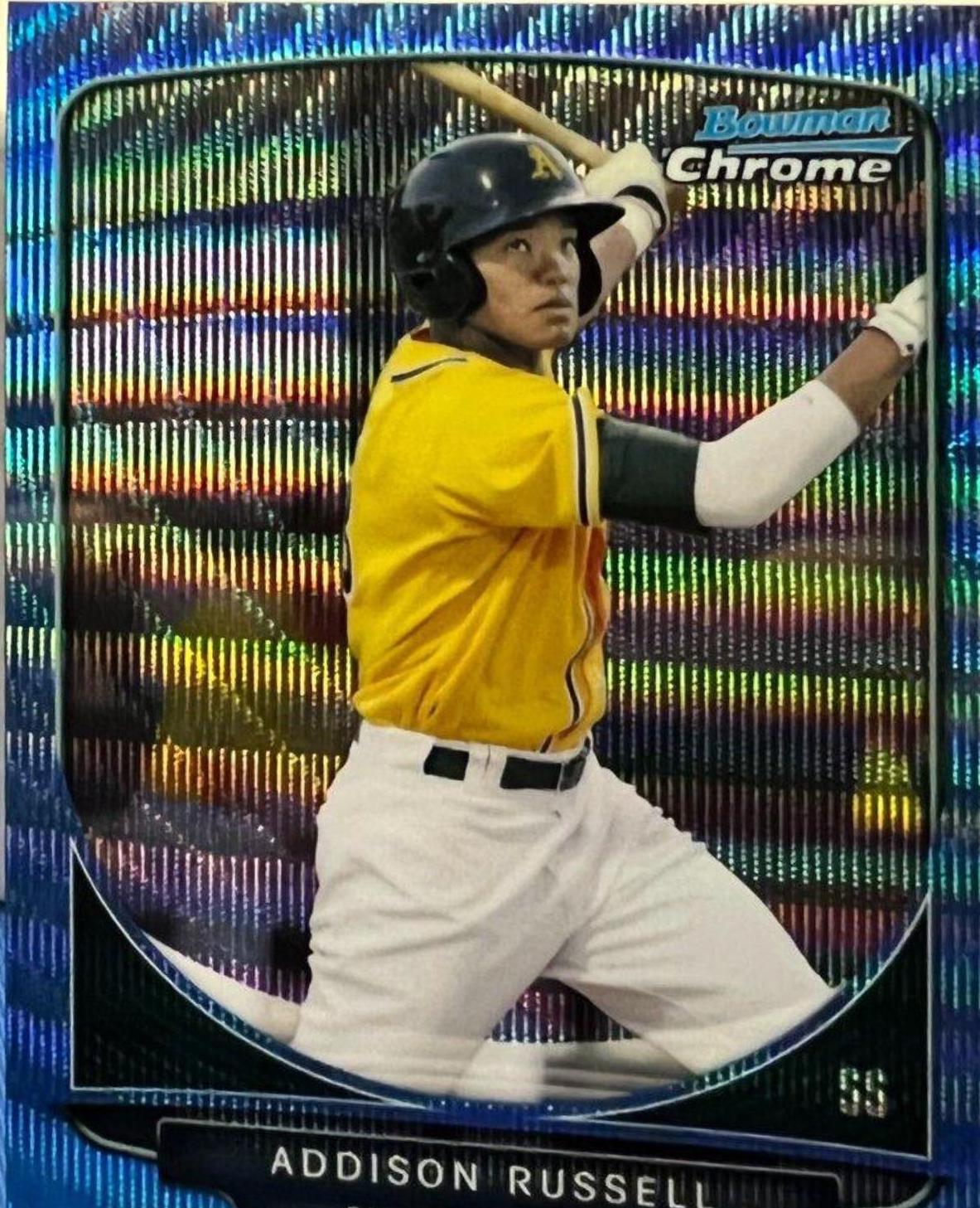 Addison Russell [Swinging Blue Wave Refractor] #BCP113