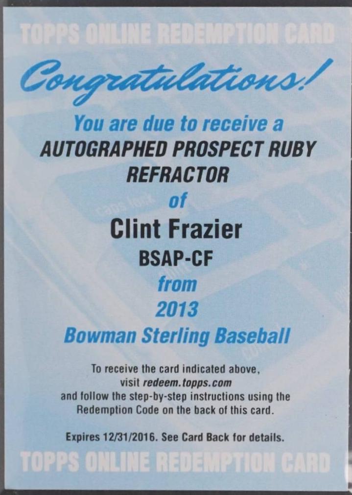 Clint Frazier [Ruby Refractor] #BSAP-CF
