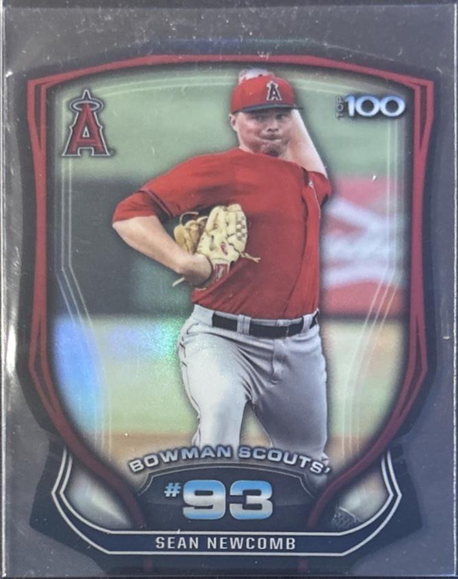 Sean Newcomb [Die Cut Orange Autograph] #BTP93