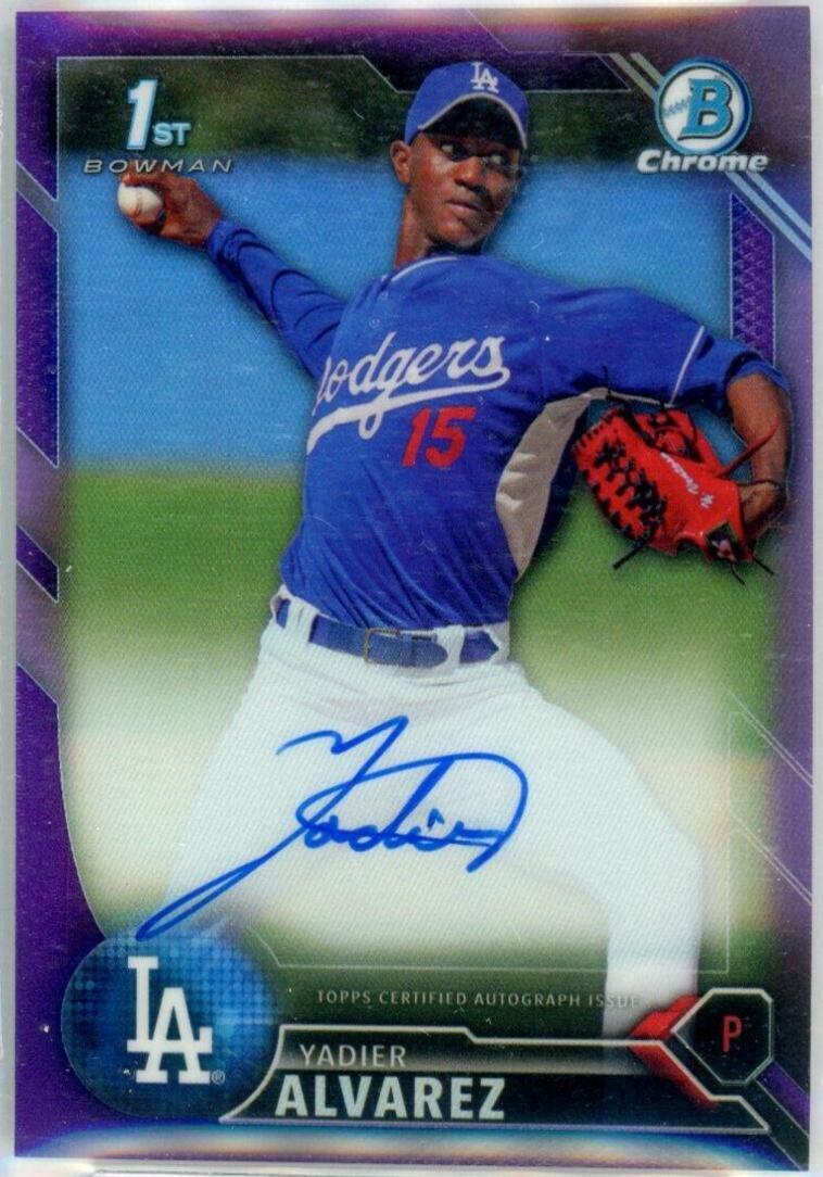 Yadier Alvarez [Purple Refractor] #CPA-YA