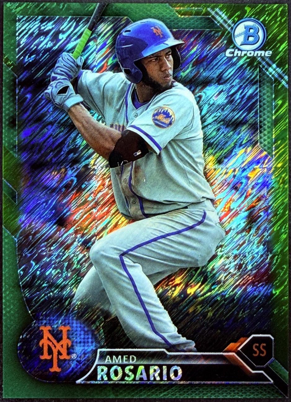 Amed Rosario [Green Shimmer Refractor] #BCP-95