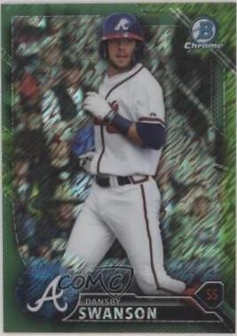 Dansby Swanson [Green Shimmer Refractor] #BCP-50