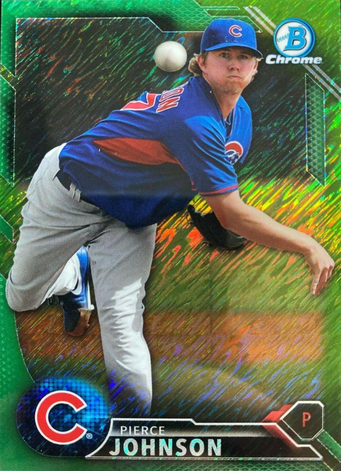 Pierce Johnson [Green Shimmer Refractor] #BCP-116