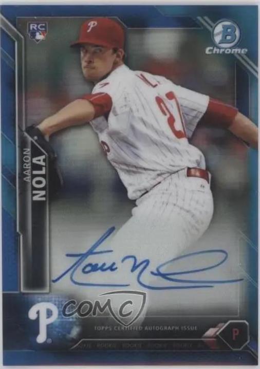 Aaron Nola [Blue Refractor] #CRA-AN