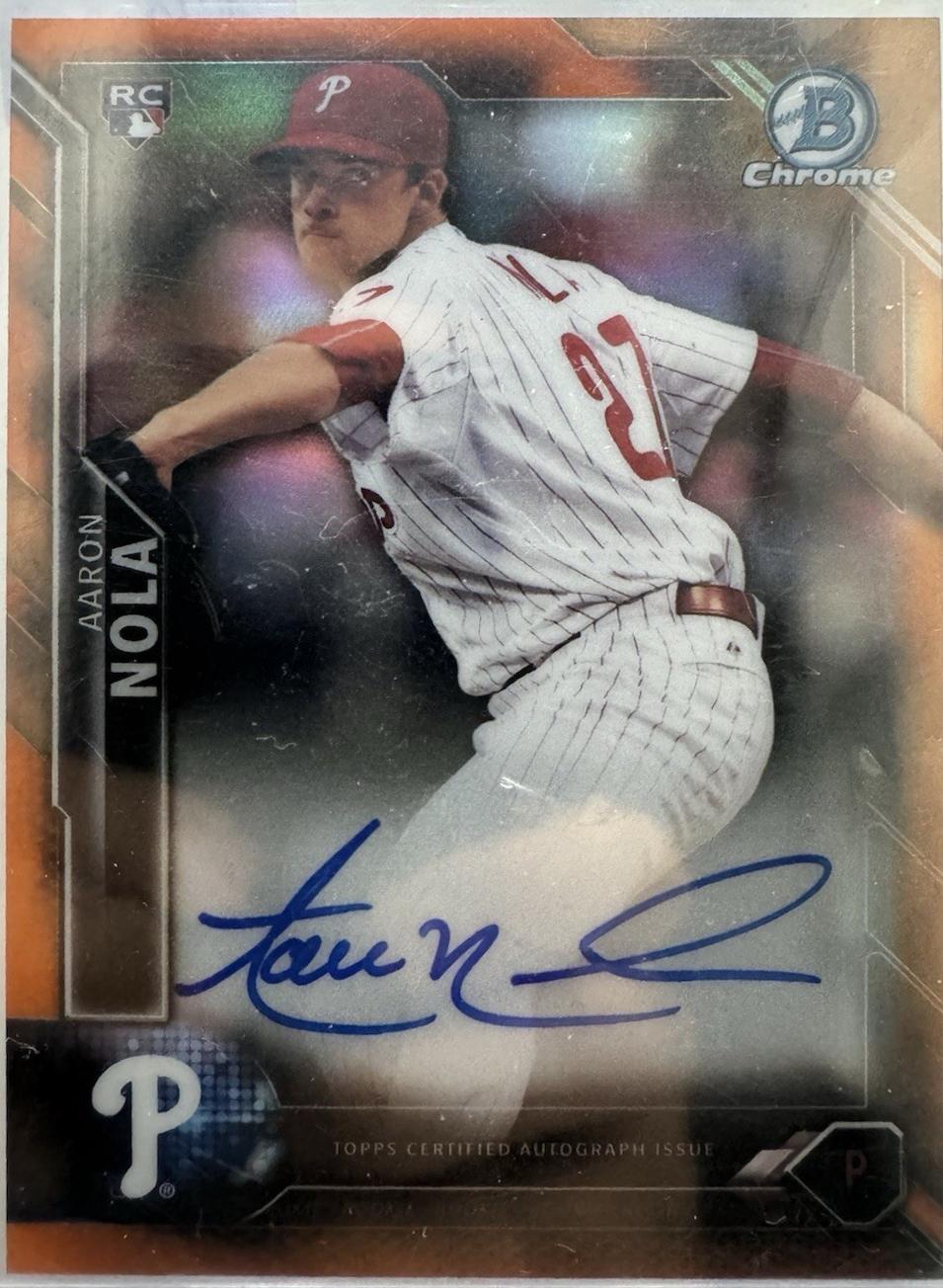 Aaron Nola [Orange Refractor] #CRA-AN