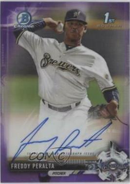Freddy Peralta [Chrome Purple Refractor] #CPA-FP