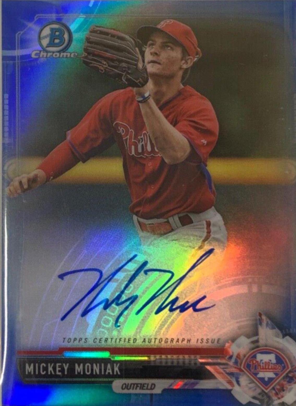 Mickey Moniak [Chrome Blue Refractor] #CPA-MM