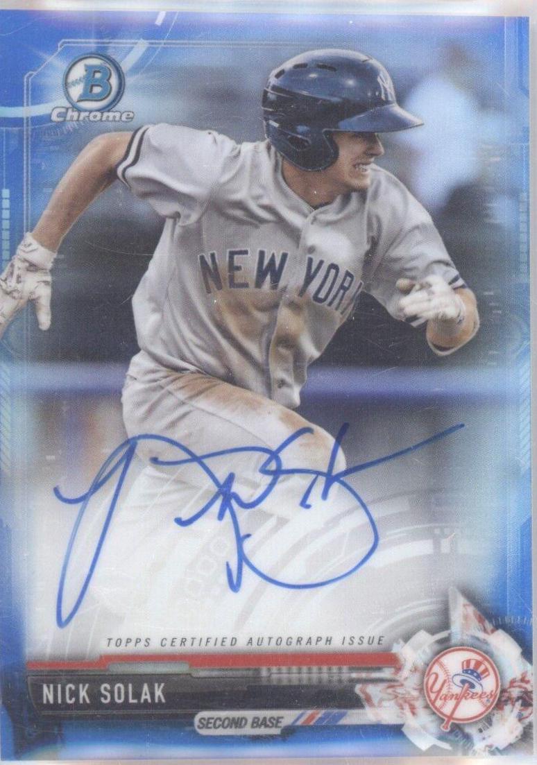 Nick Solak [Chrome Blue Refractor] #CPA-NSO