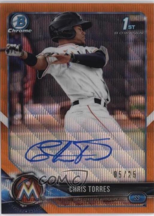 Chris Torres [Orange Wave Refractor] #BCPA-CT