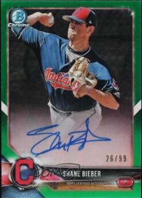 Shane Bieber [Green Refractor] #BCPA-SB
