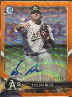 Sheldon Neuse [Orange Wave Refractor] #BCPA-SN