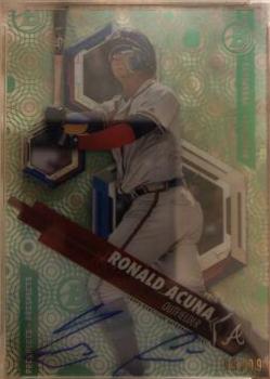 Ronald Acuna [Autograph Green Rainbow] #RA