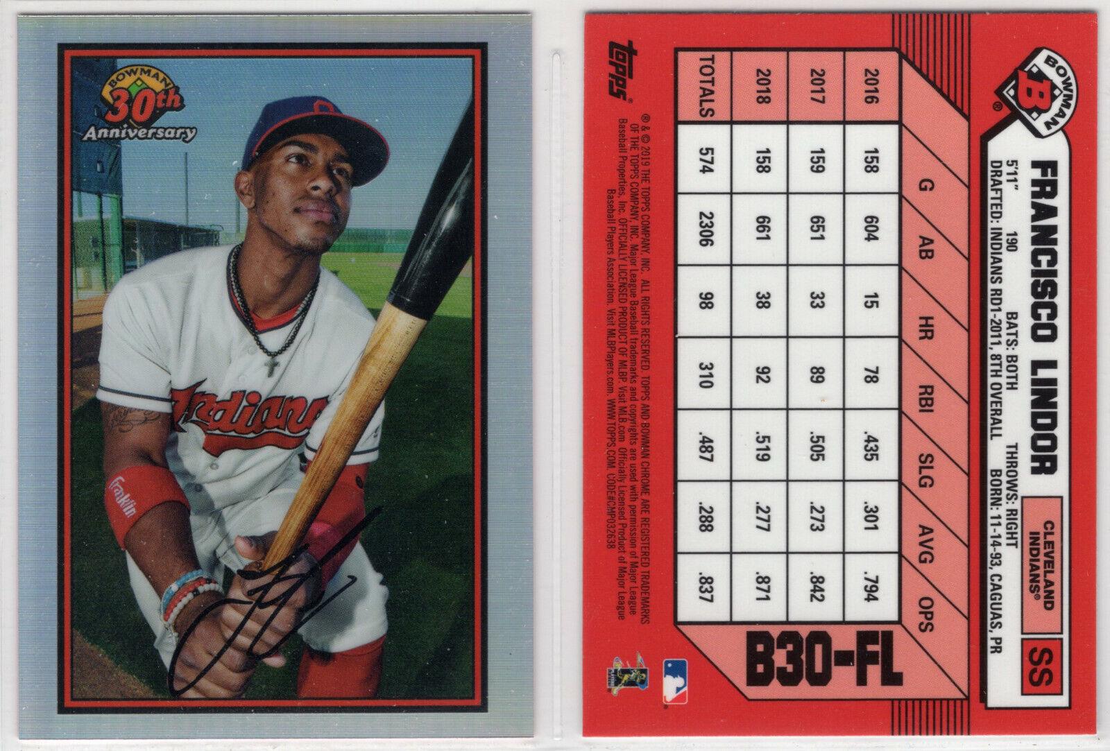 Francisco Lindor [Autograph] #B30-FL