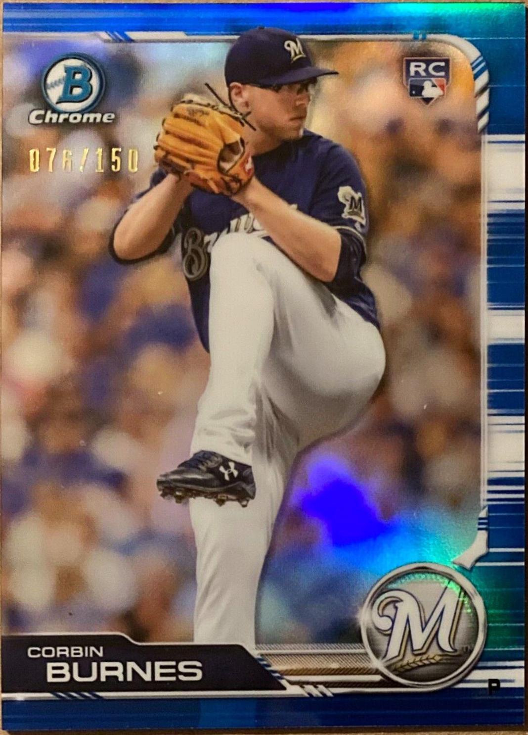 Corbin Burnes [Leg Up Blue Refractor] #32