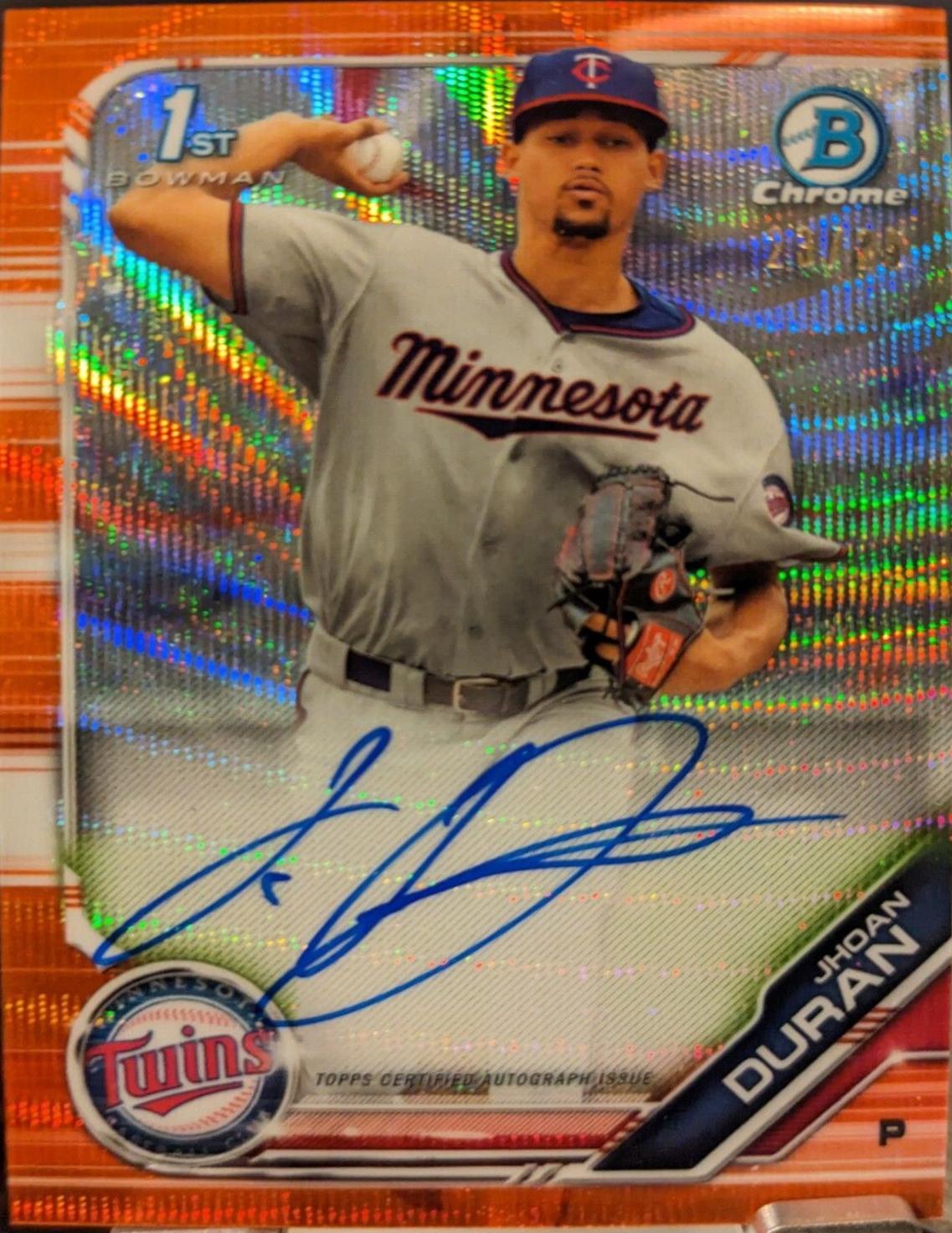Jhoan Duran [Orange Wave Refractor] #CPA-JDU