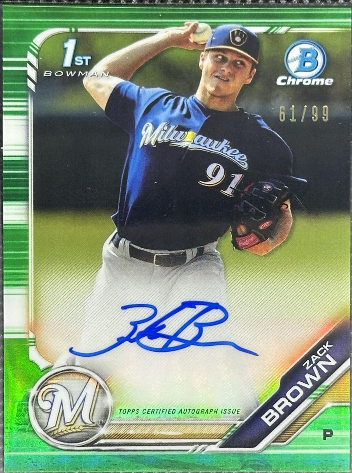 Zack Brown [Green Refractor] #CPA-ZB