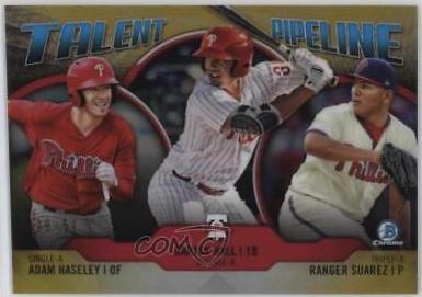 Adam Haseley, Darick Hall, Ranger Suarez [Gold Refractor] #PHI