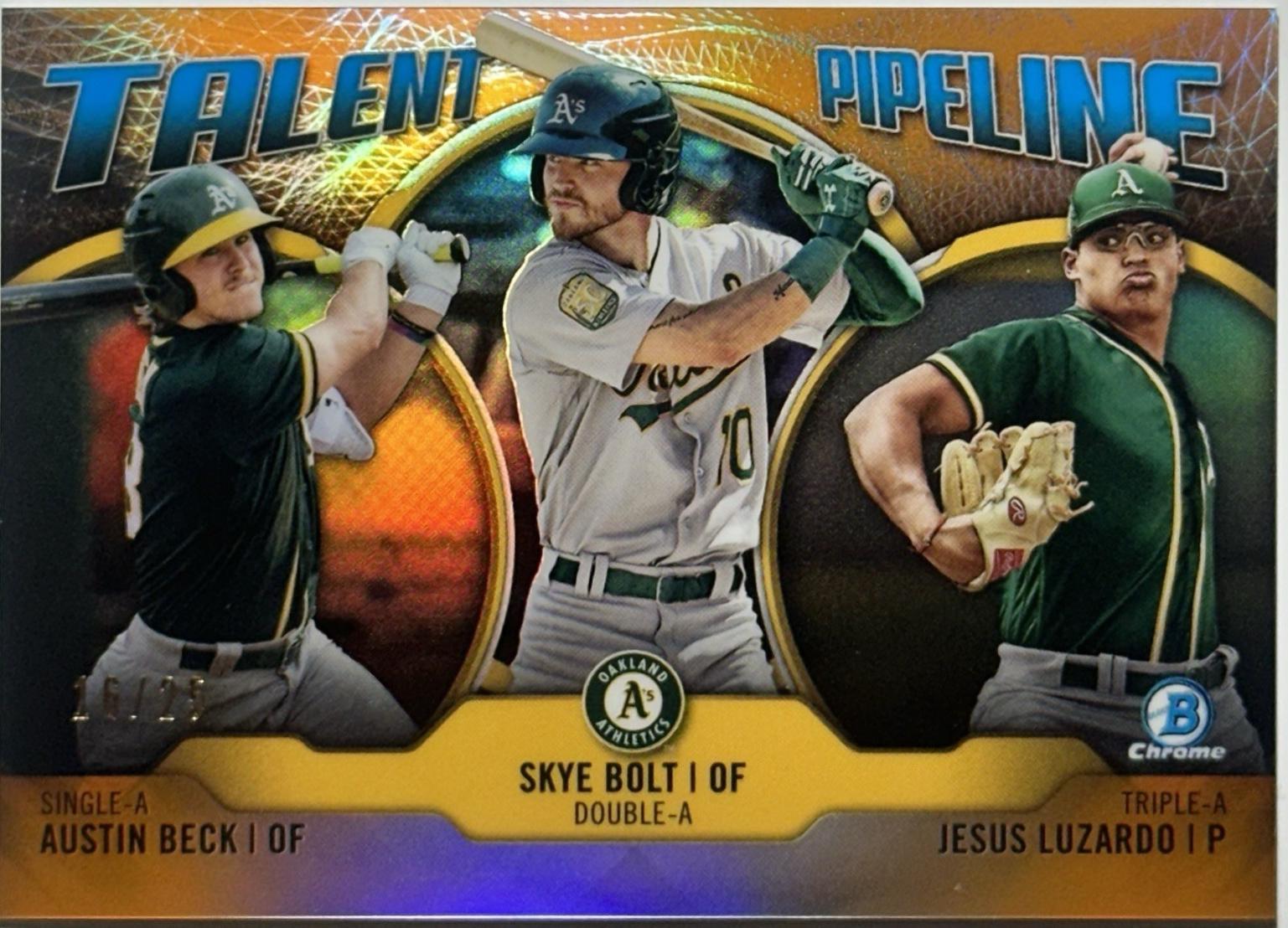 Austin Beck, Skye Bolt, Jesus Luzardo [Orange Refractor] #OAK