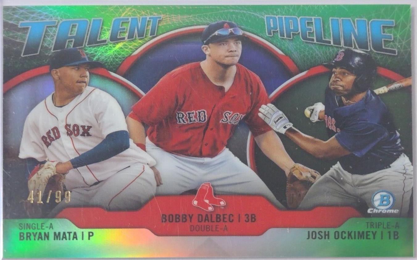 Bryan Mata, Bobby Dalbec, Josh Ockimey [Green Refractor] #BOS