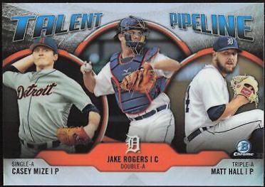Casey Mize, Jake Rogers, Matt Hall [Orange Refractor] #DET