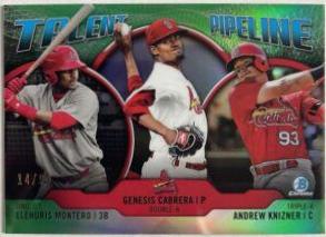 Elehuris Montero, Genesis Cabrera, Andrew Knizner [Green Refractor] #STL