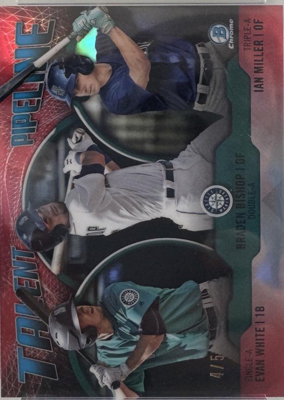 Evan White, Braden Bishop, Ian Miller [Red Refractor] #SEA