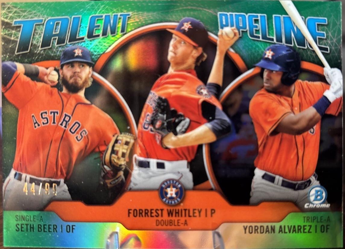 Seth Beer, Forrest Whitley, Yordan Alvarez [Green Refractor] #HOU
