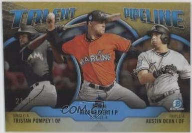 Tristan Pompey, Nick Neidert, Austin Dean [Gold Refractor] #MIA