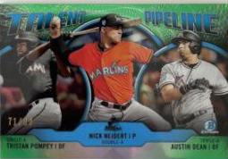 Tristan Pompey, Nick Neidert, Austin Dean [Green Refractor] #MIA