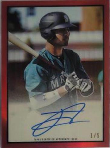Julio Rodriguez [Autograph Chrome Red Refractor] #JR