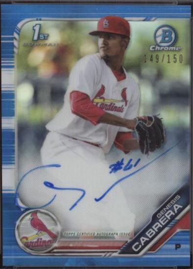 Genesis Cabrera [Blue Refractor] #PA-GCA