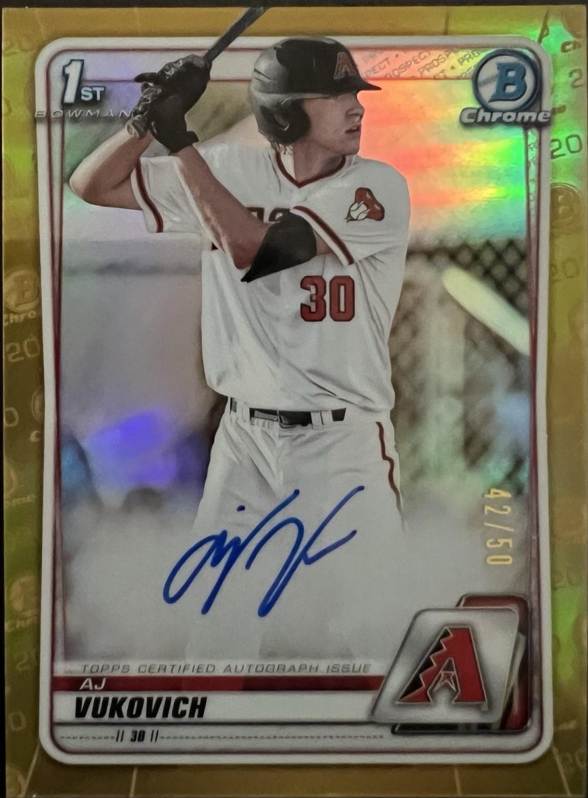 AJ Vukovich [Gold Refractor] #CDA-AV