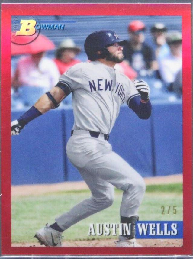 Austin Wells [Chrome Prospect Red] #166