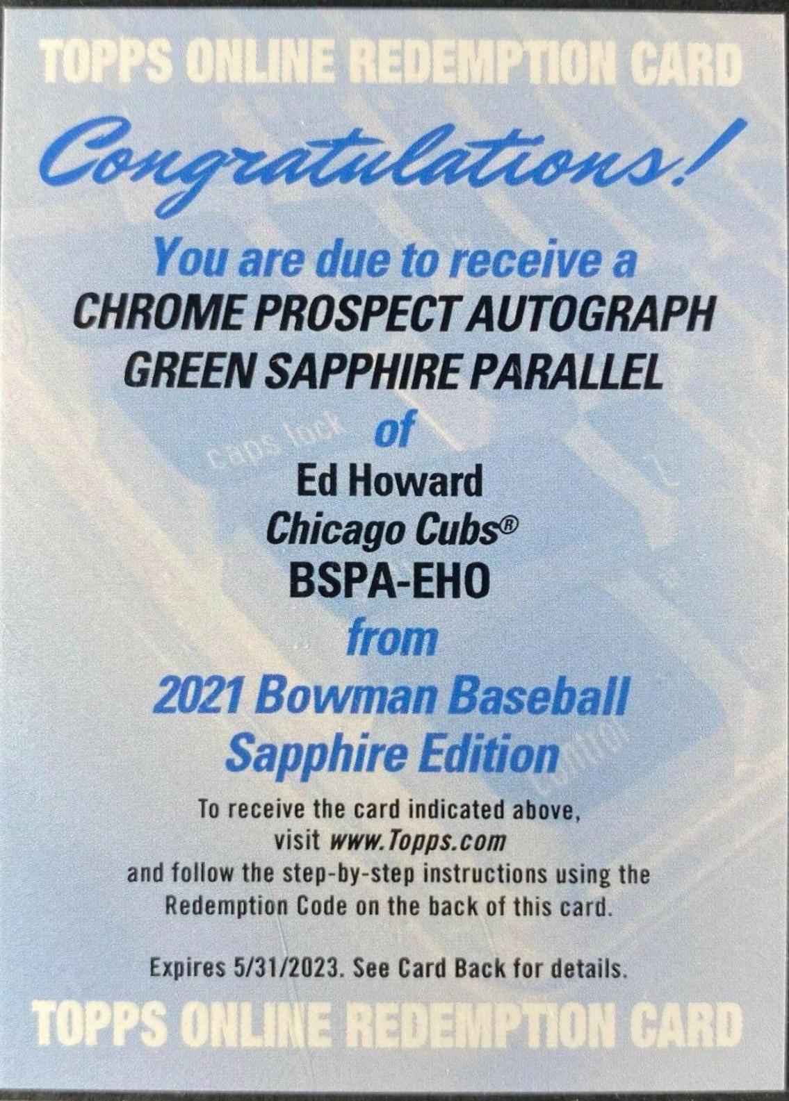 Ed Howard [Green Refractor] #BSPA-EHO