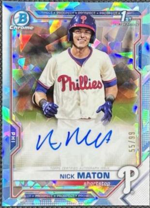 Nick Maton [Aqua Refractor] #BSPA-NM